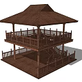 New Chinese Watchtower 3d model