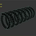 High Quality Black Metal Coil Spring For Hardware Tools Industrial Mechanical Use 3d model