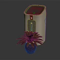 Modern Oxygen Concentrator With Green Potted Plant In Indoor Environment