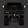 Military Functional Cargo Truck With Star Markings And Railed Bed