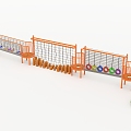 Amusement Equipment Round Platform Corridor Bridge Amusement Equipment Toys Amusement 3d model