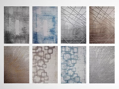 New Chinese Style Square Carpet Carpet Decoration 3d model