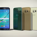 Samsung Mobile Phones With Front Screen Display And Green Gold White Back Design