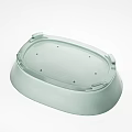 Modern Green Ceramic Bathtubs With Oval Shape And Textured Surface Design 3d model