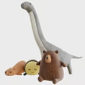 Soft Plush Stuffed Animal Toys With Brown Bear Giraffe Bee And Egg Shape For Kids