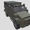 Military Style Green Cargo Truck With Canvas Covered Bed And Rugged Tires