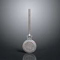 Stainless Steel Household Kitchen Tool With Long Handle And Round Shovel Surface