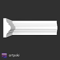 White Architectural Molding With Layered Design And Smooth Surface Details