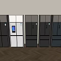 Modern Refrigerators With Smart Screens In Various Colors And Designs For Home Use