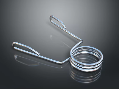 High Quality Stainless Steel Hardware Tools Featuring Spring And Hook Components 3d model