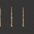Slender Gold Metal Probes Arranged On White Background For Precision Instruments
