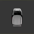 Modern Gray And White Car Seat With Red Stitching And Seatbelt Buckle Design
