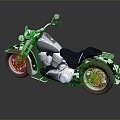 Modern motorcycle two-wheeled motorcycle off-road motorcycle road racing motorcycle 3d model