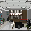 Customer Focused Print Shop Providing Printing Services Computers Shelves Supplies And Counter Stools