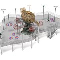 Aladdin magic lamp viewing platform custom park amusement park children's park amusement park amusement park amusement sketch combination function crawl 3d model