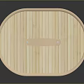 Natural Bamboo Storage Bin With Lid And White Fabric Trim For Home Use