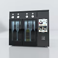 Modern Wine Cooler With Glass Door Wine Bottles Digital Display And Control Panel