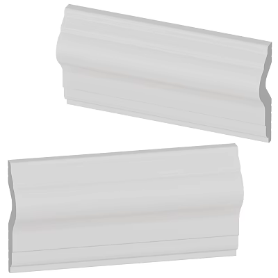 White Decorative Gypsum Cornice for Modern Interior Wall Ceiling Design 3d model