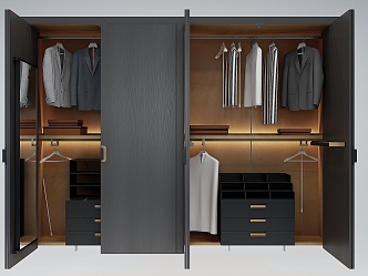 Modern wardrobe 3d model