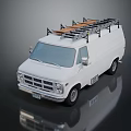 Modern bus minibus minivan driverless bus 3d model