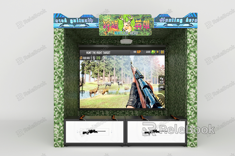 modern game machine video game shooting gun machine game equipment model