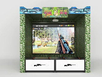 modern game machine video game shooting gun machine game equipment 3d model