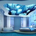 Theme Hotel Couple Hotel Hotel Room Ocean Style Hotel 3d model