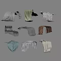 Assorted Colored Blankets Displayed in Diverse Folded Styles and Arrangements
