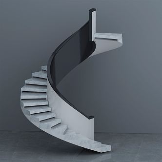 modern revolving staircase stone revolving staircase 3d model