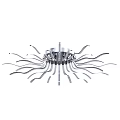 Modern Decorative Ceiling Light With Curved Metal Strips And Elegant Lighting Design 3d model