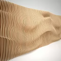 Wavy Textured Wooden Wall Design With Natural Grain And Modern Aesthetic