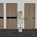 Modern swing door 3d model