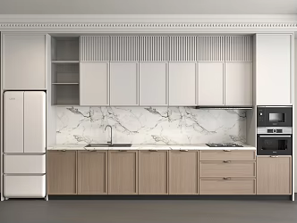 Kitchen Cabinet Combination Storage Cabinet Oven Sink Gas Stove 3d model