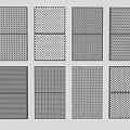 Gray Wall Panels With Various Textured Patterns And Modern Designs 3d model