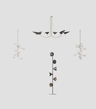 Modern lamp combination lamp 3d model