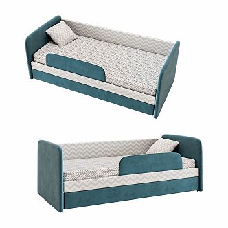 Modern Single Bed 3d model