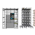 Various Scaffolding Structures For Construction Projects With Metal Frames