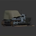 Tracked Utility Vehicle With Canvas Cover And Open Bed Structure Design