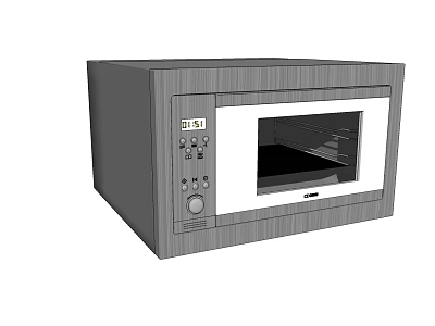 Modern Kitchen Microwave Oven With Digital Control Panel Glass Door And Stainless Steel Design 3d model