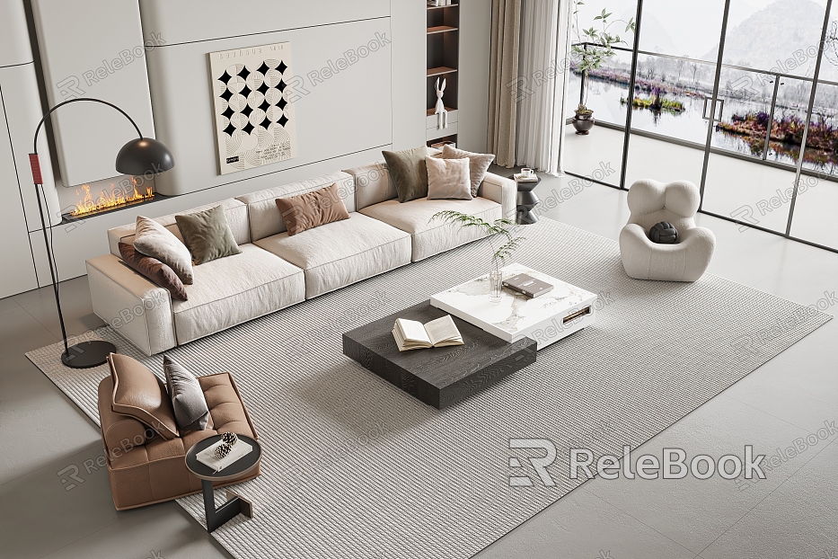 Modern Sofa Coffee Table Combination Sofa Coffee Table model