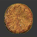 Freshly Baked Golden Pie With Flaky Crispy Crust And Intricate Patterned Design 3d model