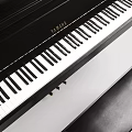 Black Yamaha Upright Piano With Matching Bench And Polished Surface Design