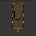 Tan Wheeled Tank With Cannon And Detailed Exterior
