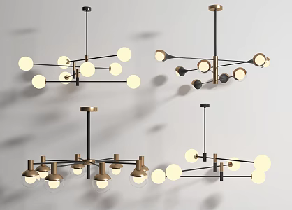 Modern chandelier 3d model