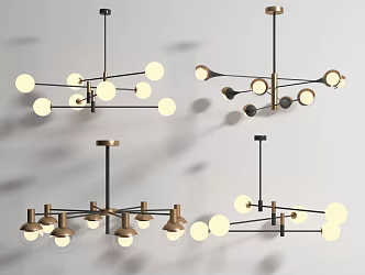 Modern chandelier 3d model