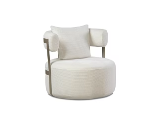 Italian Style Simple Light Luxury Single Armchair Sofa Chair Cafe Leisure Sofa Chair 3d model