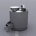Laboratory Stainless Steel Cylindrical Vessel With Digital Display And Step Ladder