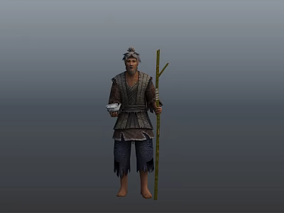 Ancient men, farmers, coolies, old men, beggars, farmers, old men, passers-by, supporting characters, common people, ancient costume figures, passers-by, masses 3d model