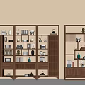 Wooden Chinese Style Display Shelf With Multi Tiered Design And Decorative Items Books