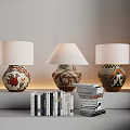 Modern Table Lamp Pottery Pot Table Lamp Art Ornaments Table Lamp 3d model